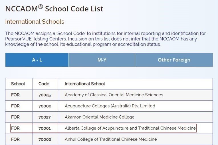 NCCAOM_School_Code_List